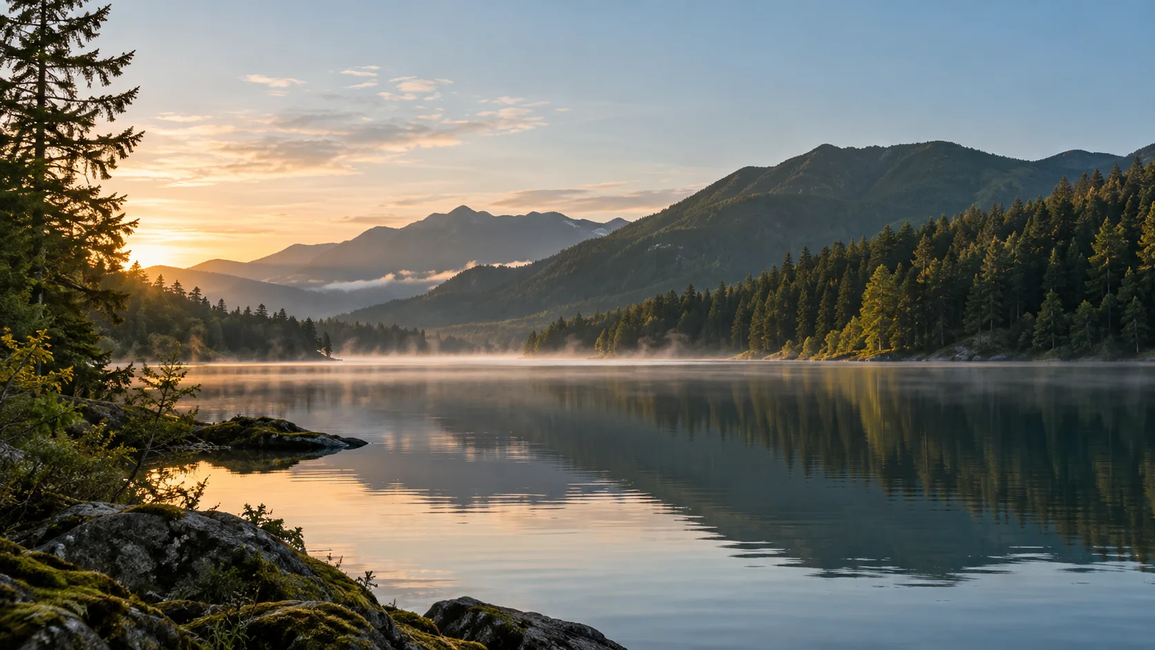 Pacific Northwest mountain and forest landscape